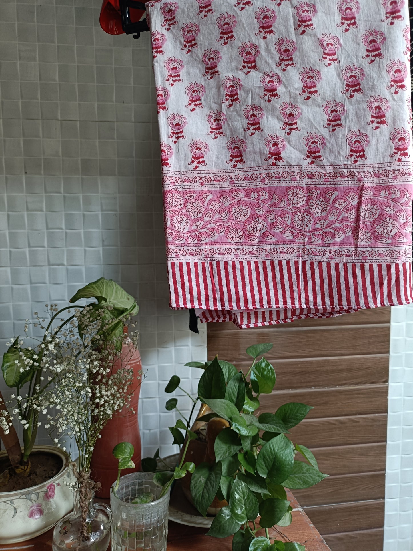 Handblock Cotton Scarf – Ethnic Print, Lightweight, Natural Dye, Soft & Breathable