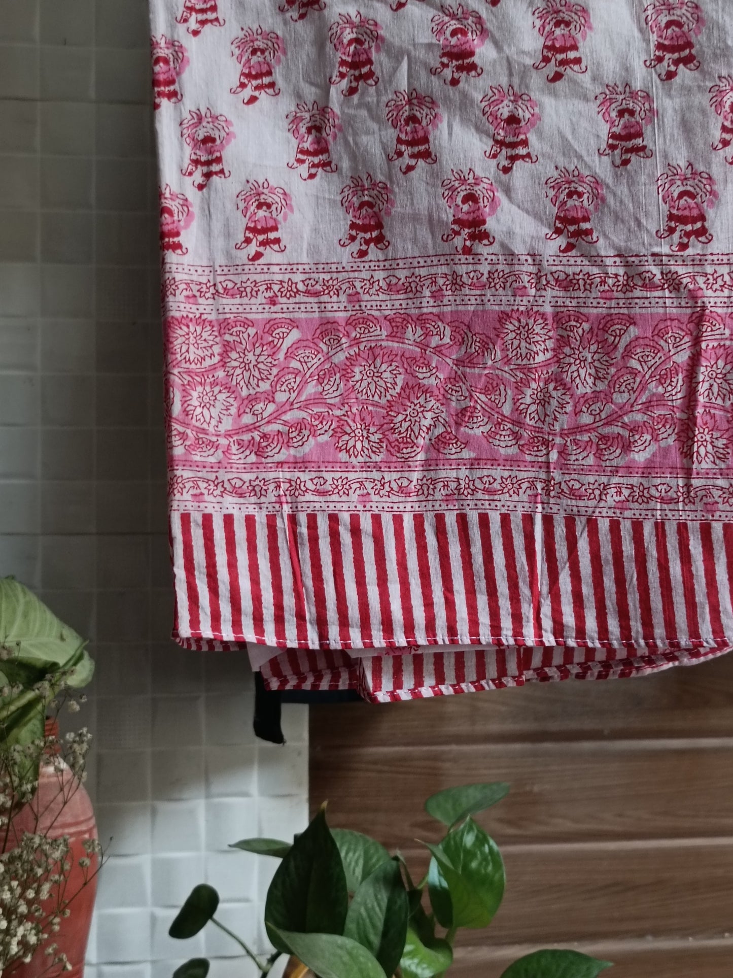 Handblock Cotton Scarf – Ethnic Print, Lightweight, Natural Dye, Soft & Breathable