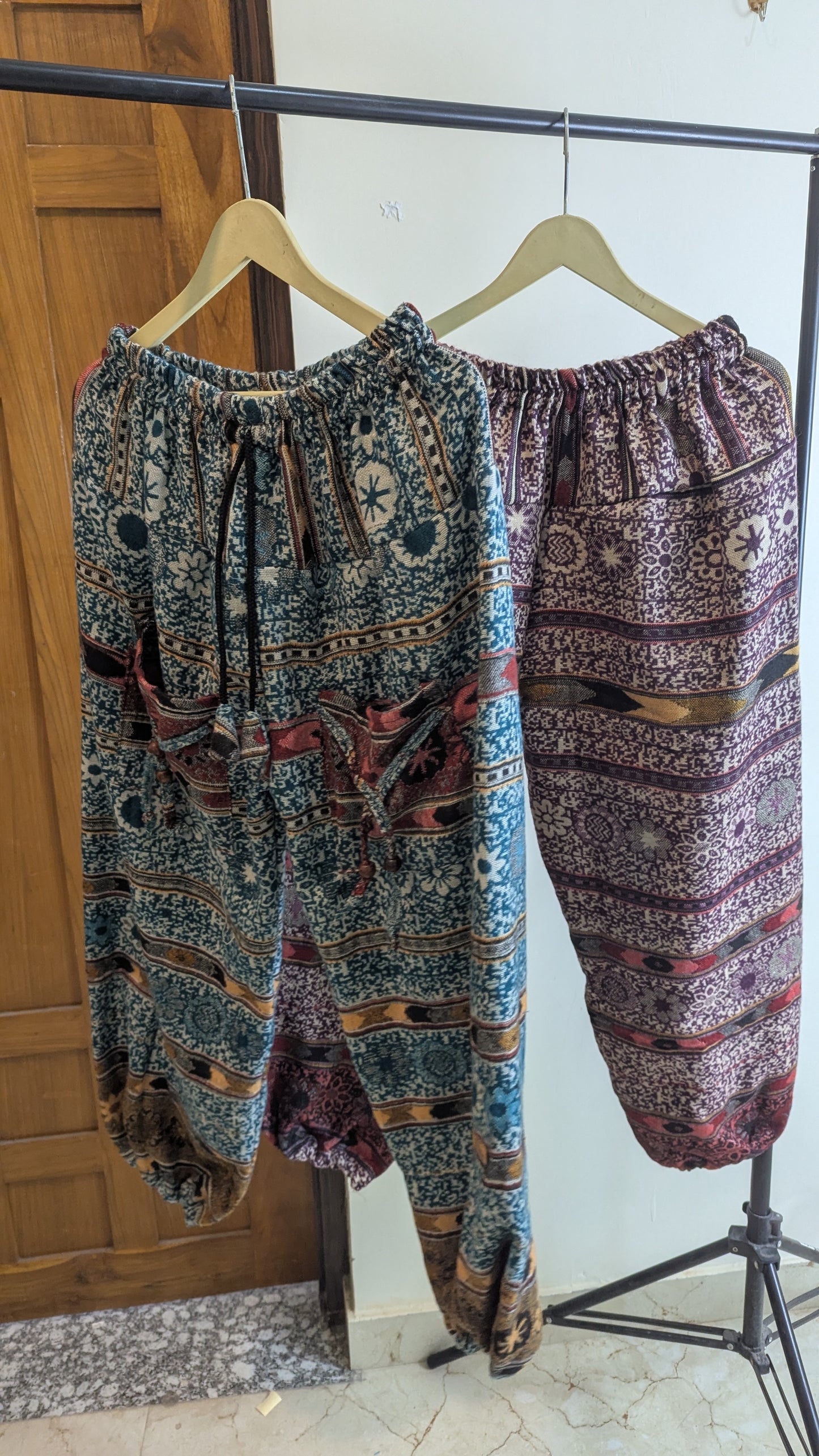 Mandala Tapestry Harem Pants – Handcrafted Floral-Patterned Gheri Cotton