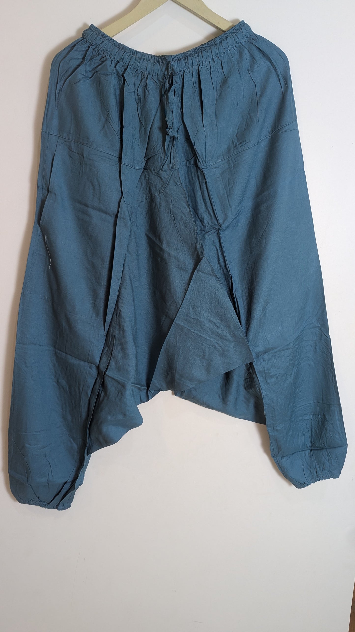 River Blue Unisex Harem Pants – Relaxed Boho Yoga & Travel Wear