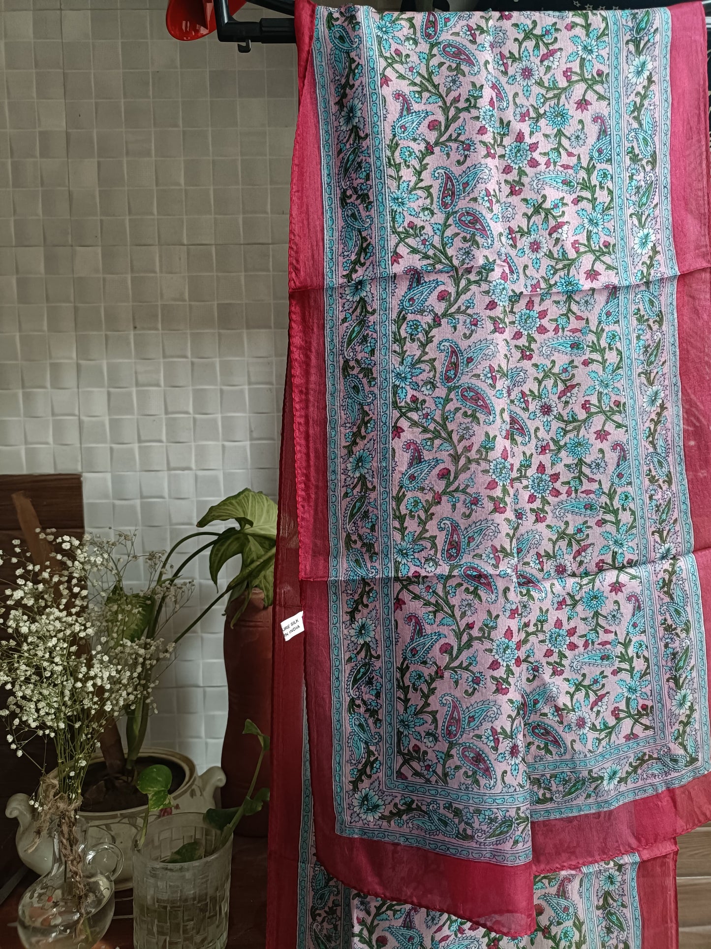 Silk blend scarf