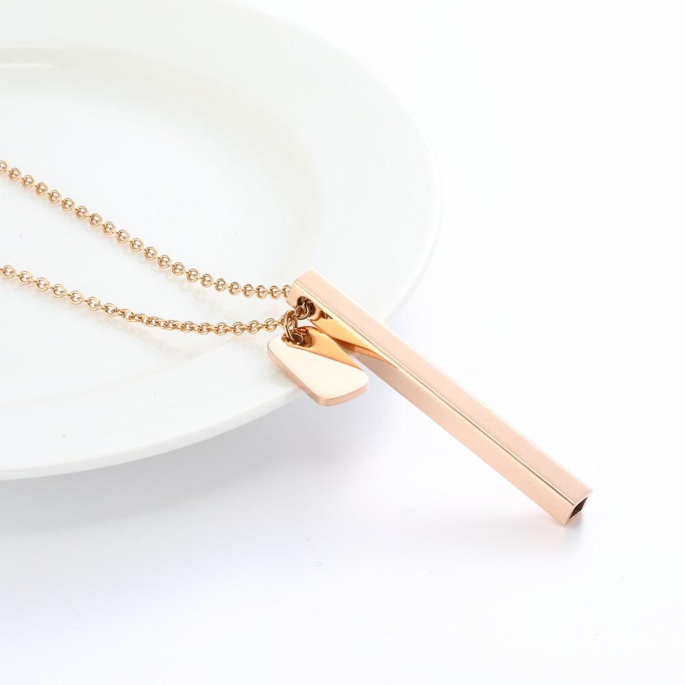 Square Tube Whistle Yoga Meditation Necklace