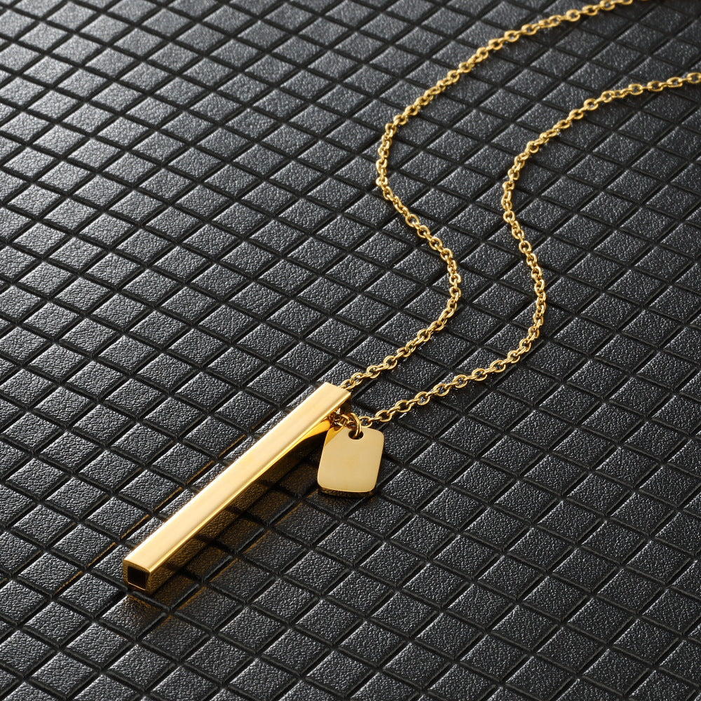 Square Tube Whistle Yoga Meditation Necklace