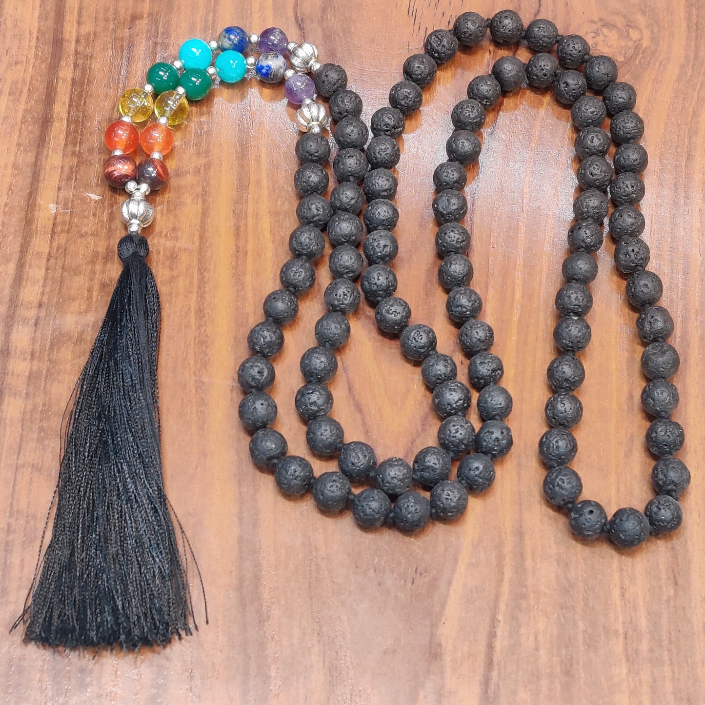 Chakra Essence: 7 Chakra Lava Stone Mala