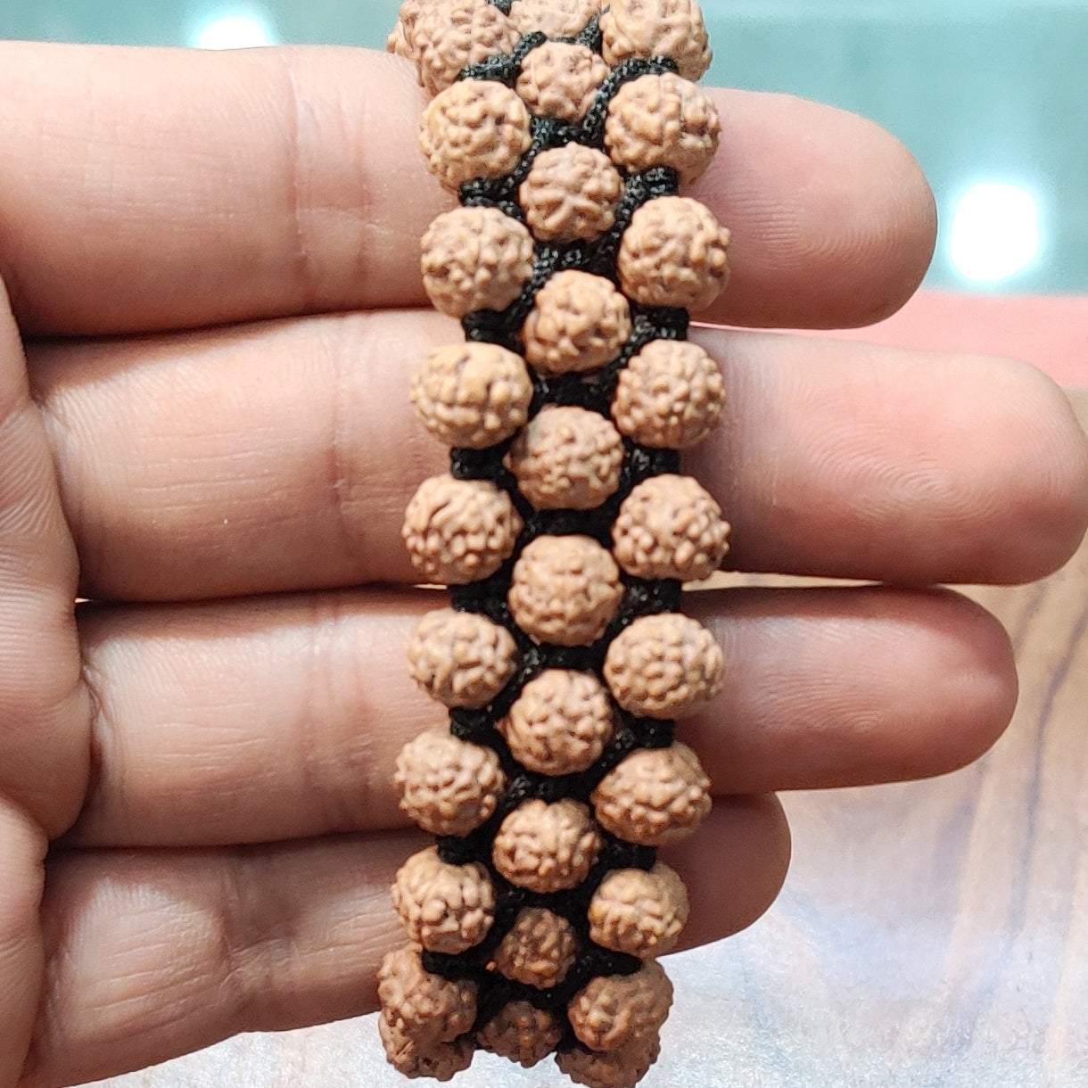 5-Faced Rudraksha Bracelet: Sacred Macramé Brilliance