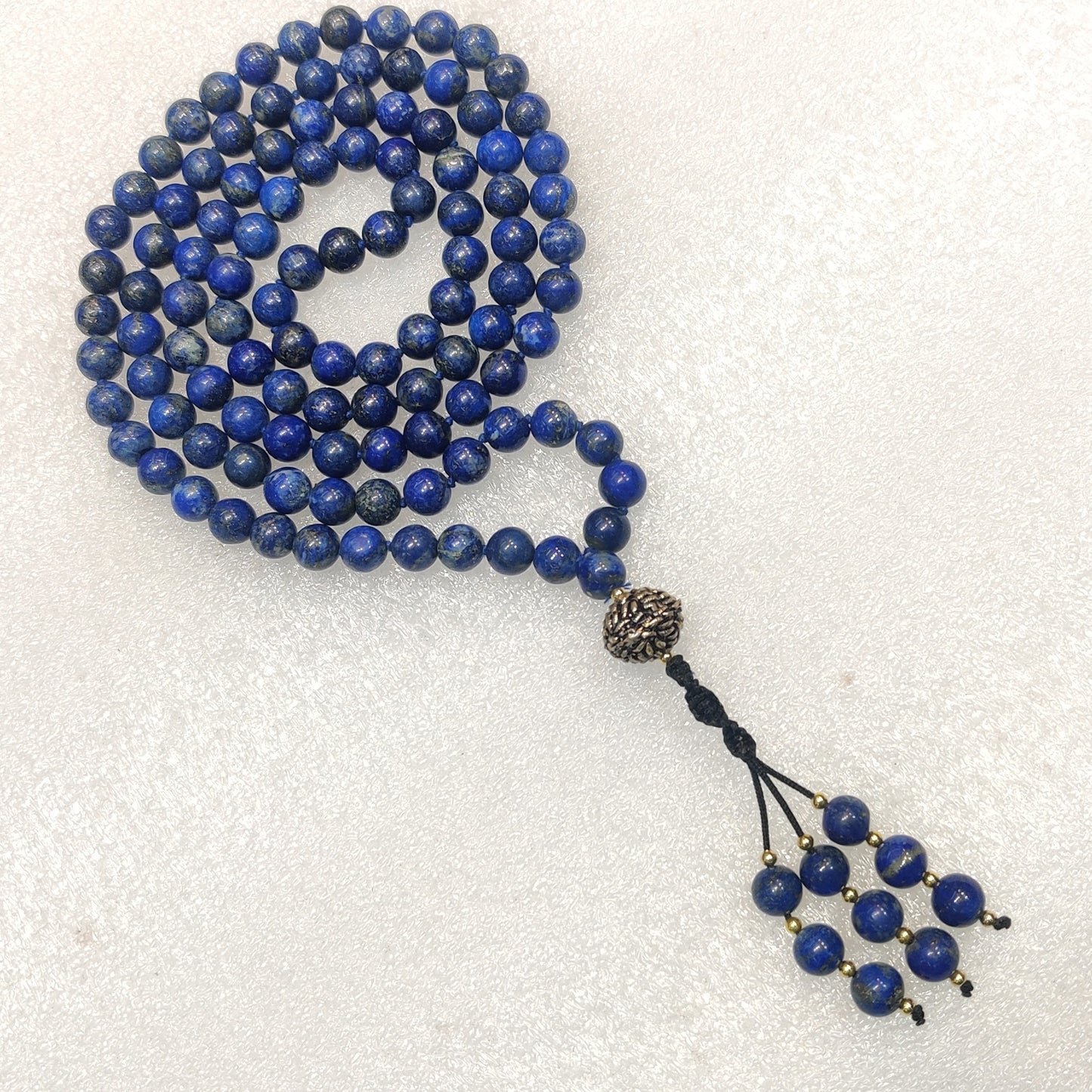 Lapis Lazuli Tranquil Mala: 108 Bead Meditation Necklace