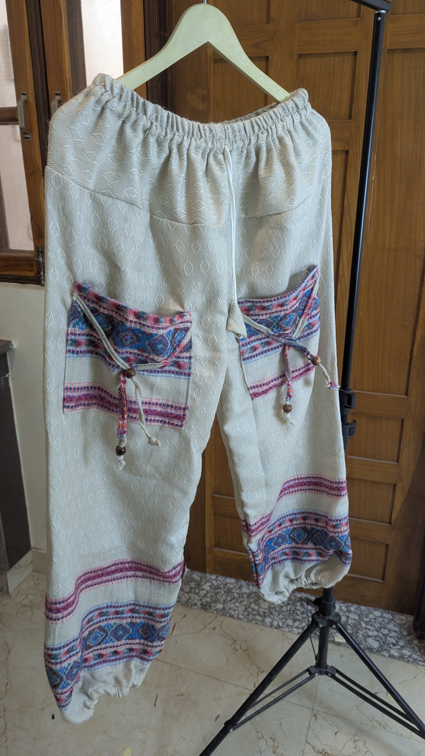 The Himalayan Hearthside Woven Gheri Pajamas – Sage & Tribal Border