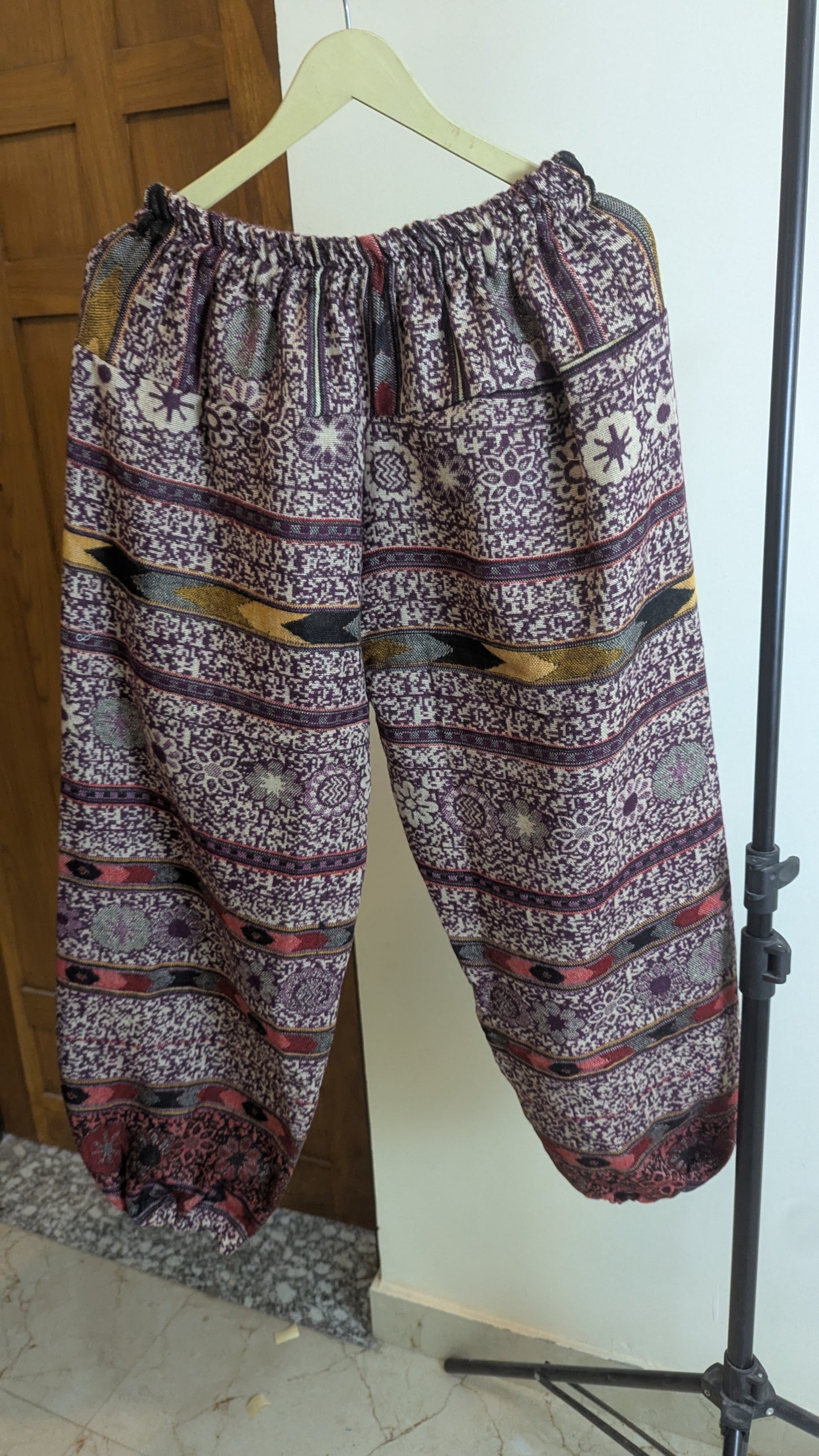 Mandala Tapestry Harem Pants – Handcrafted Floral-Patterned Gheri Cotton