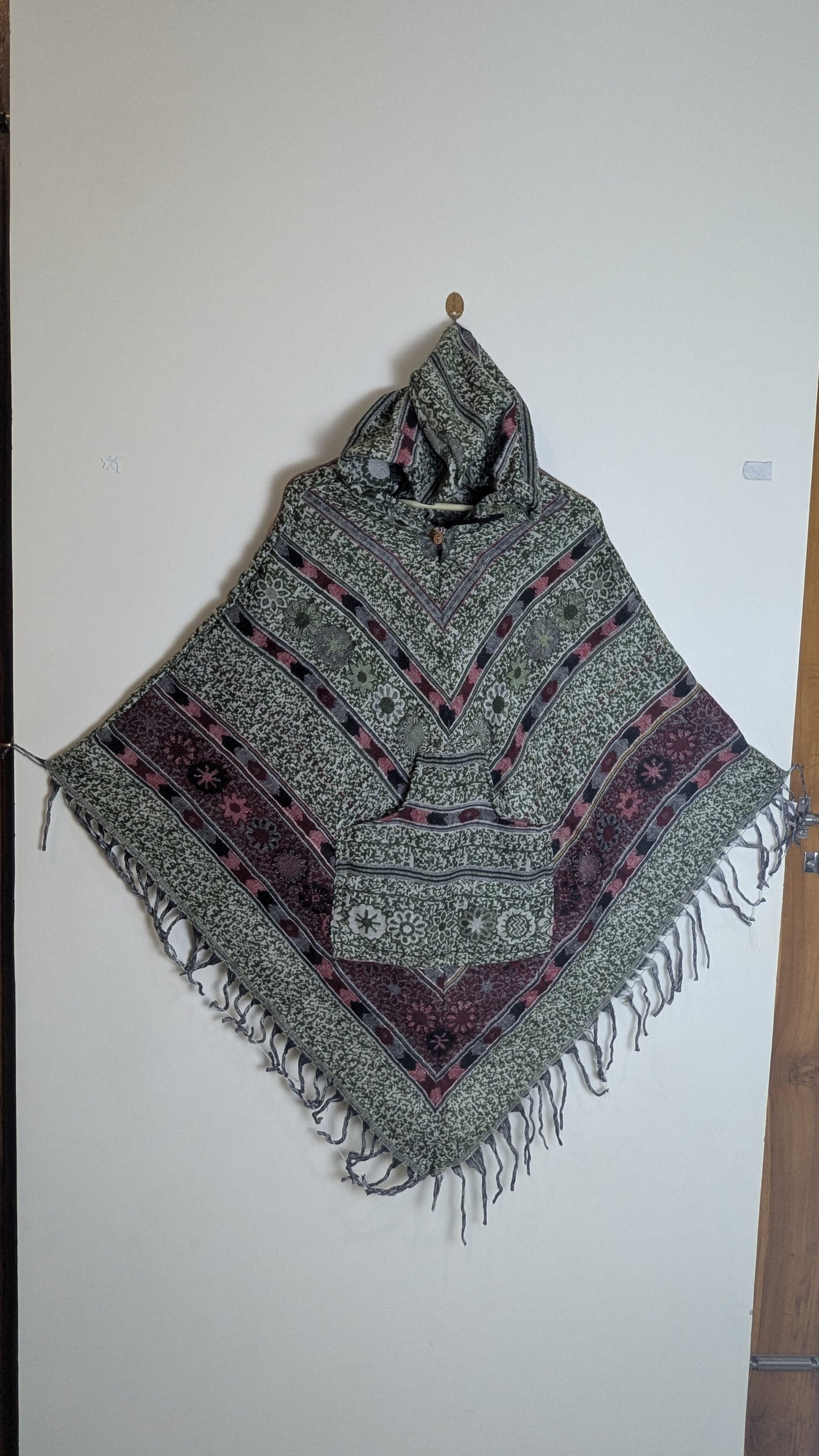 Sage Nomad Woven Gheri Joggers – Hand-Loomed Cotton with Tribal Accents