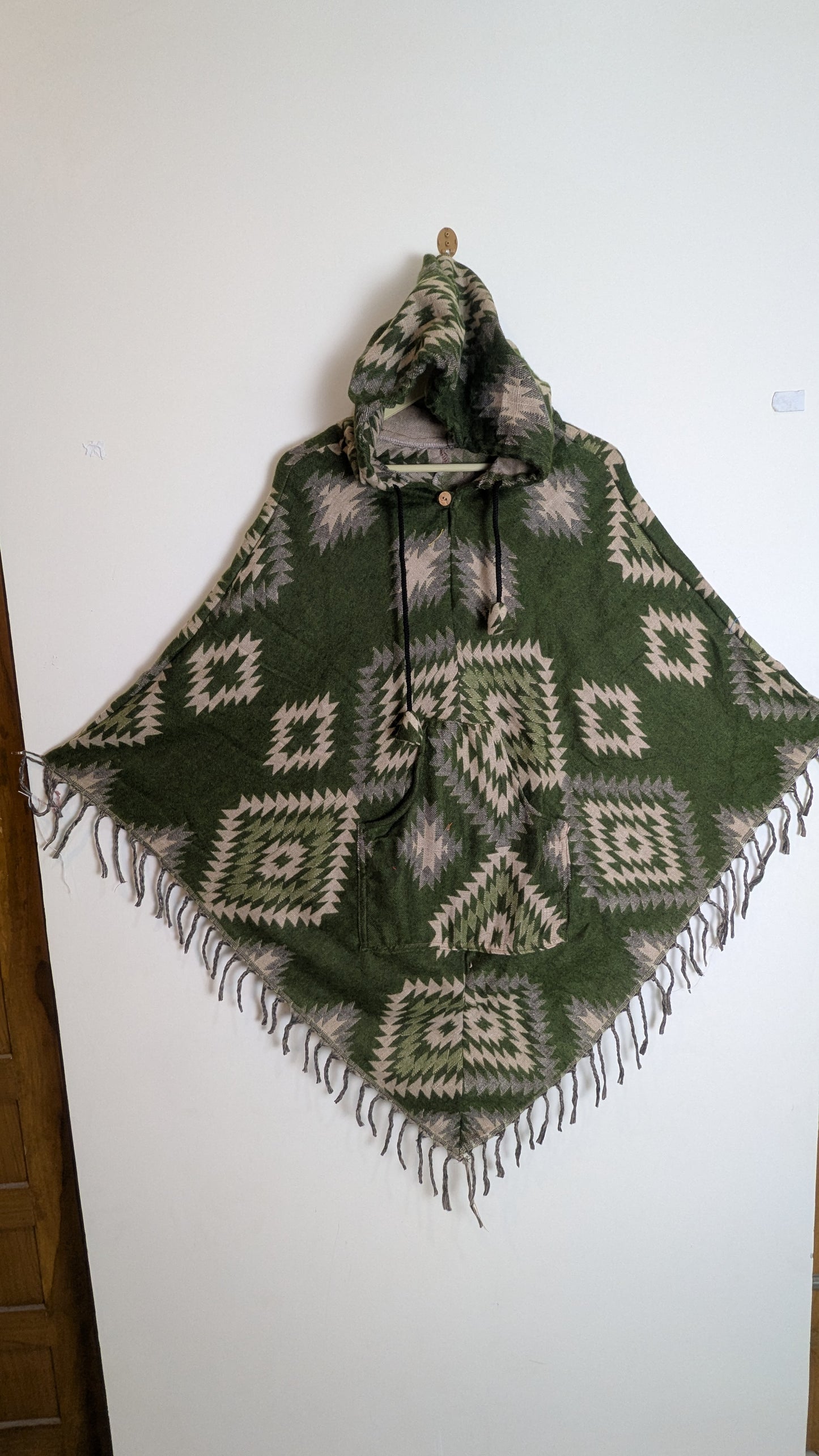 Sage Nomad Woven Gheri Joggers – Hand-Loomed Cotton with Tribal Accents