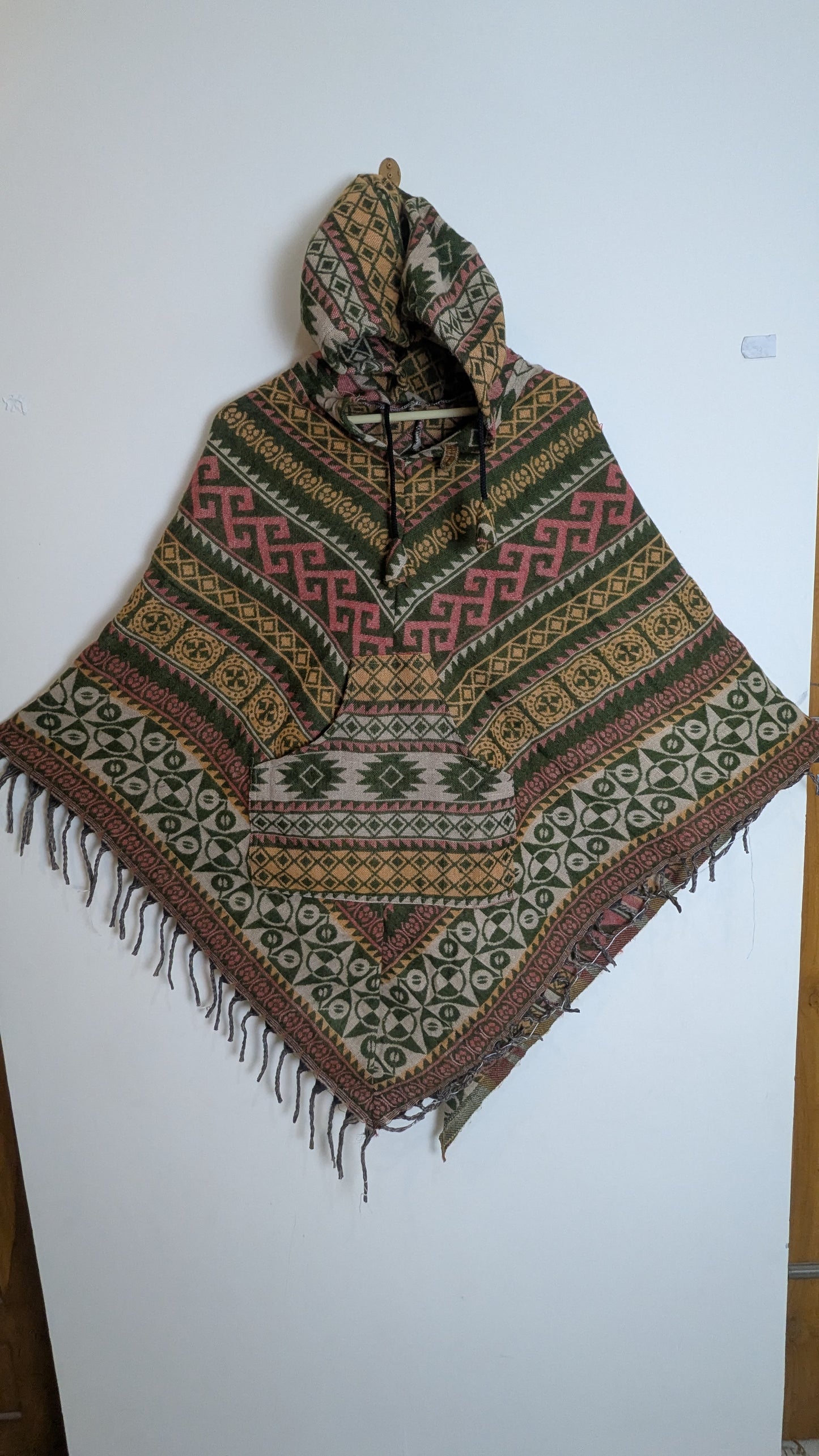 Sage Nomad Woven Gheri Joggers – Hand-Loomed Cotton with Tribal Accents