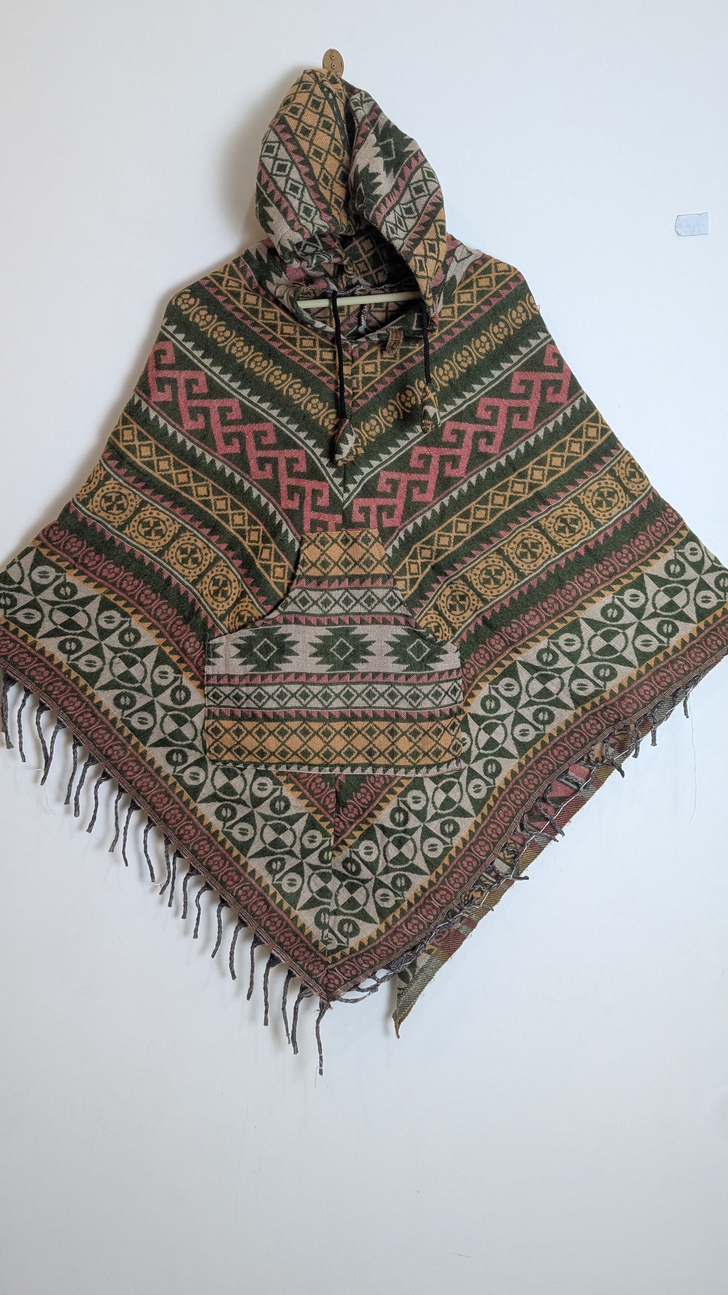 Sage Nomad Woven Gheri Joggers – Hand-Loomed Cotton with Tribal Accents