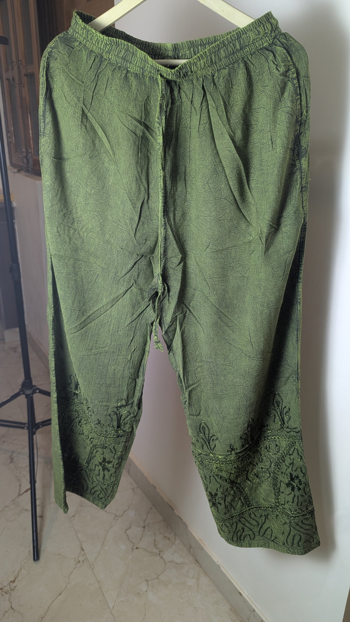 Himalayan Evergreen Lounge Pants – Deep Forest Cotton Pajamas