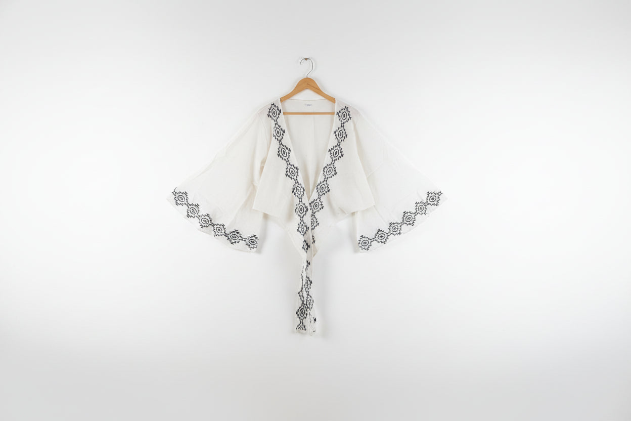 Artisanal Geometric Motif Linen-Blend Co-ord Set