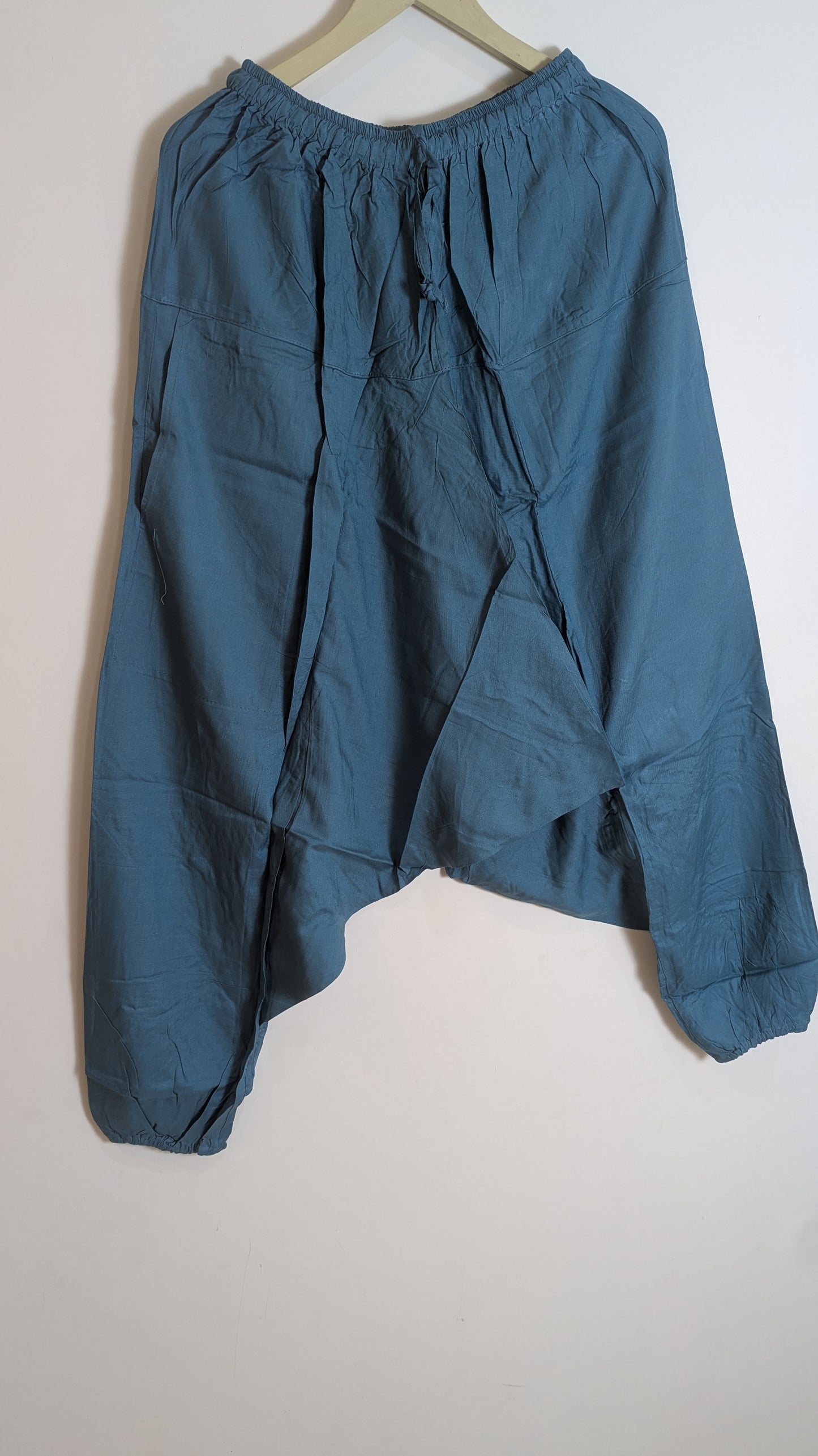 River Blue Unisex Harem Pants – Relaxed Boho Yoga & Travel Wear