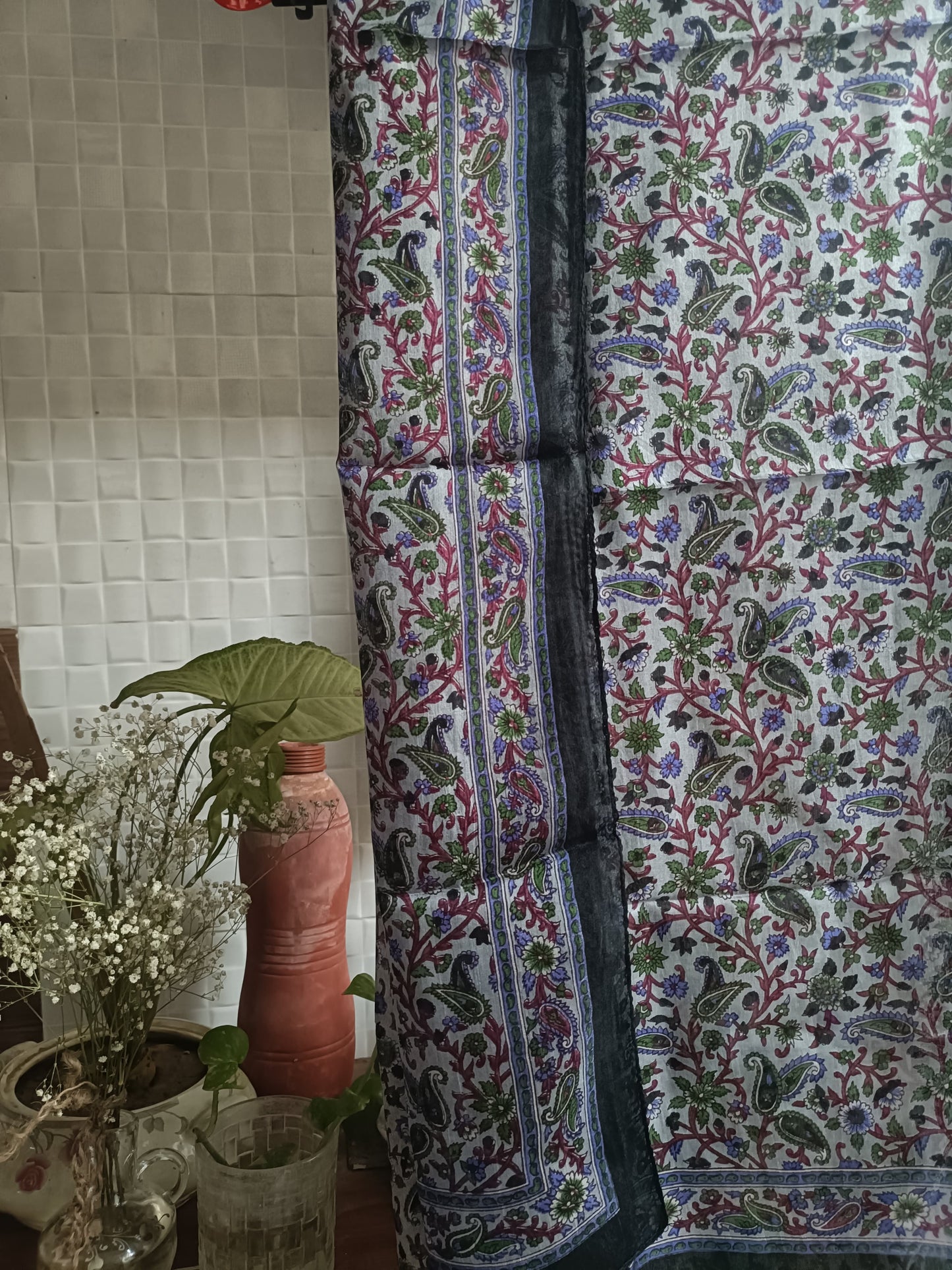Silk blend scarf