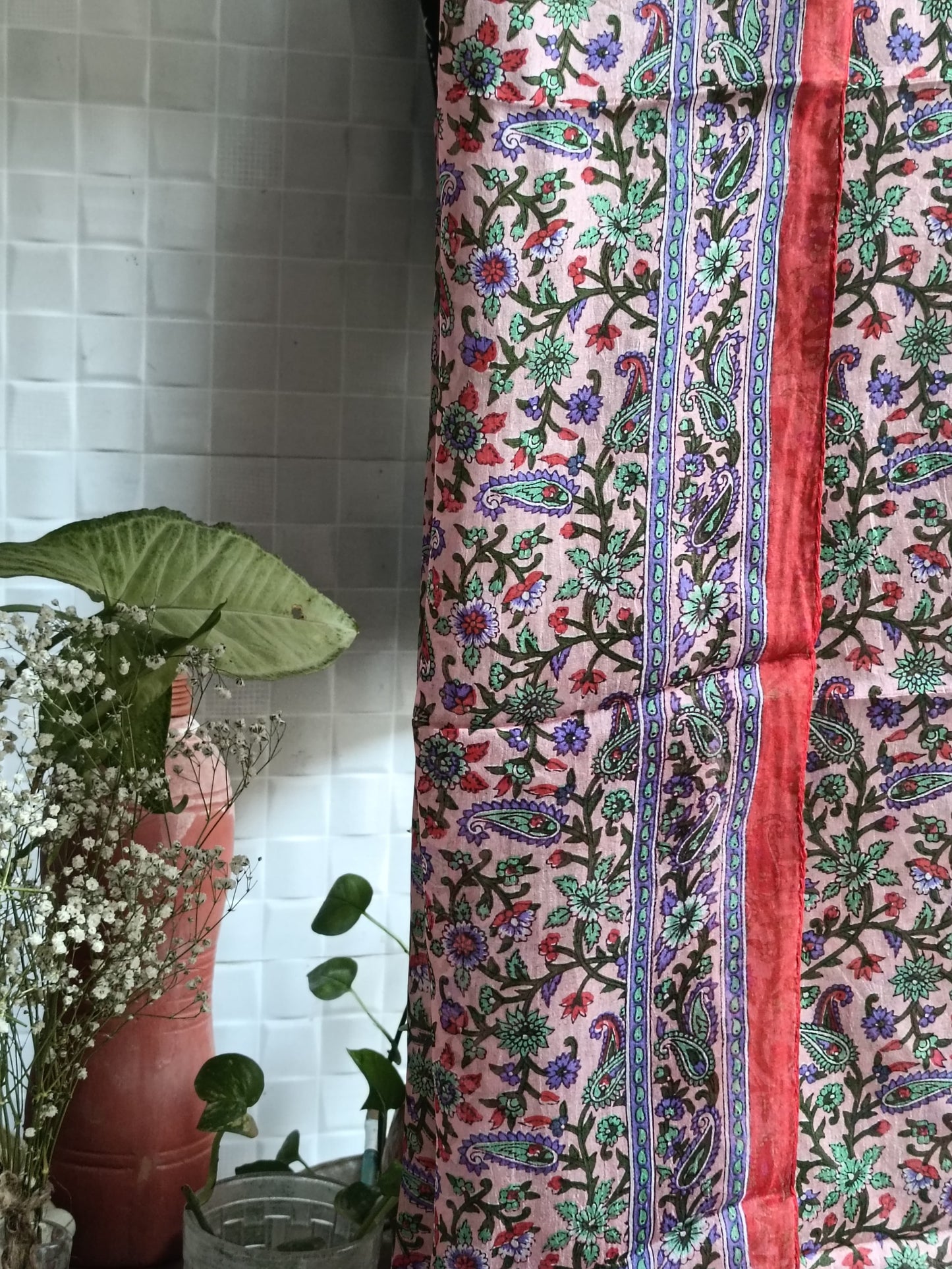 Silk blend scarf