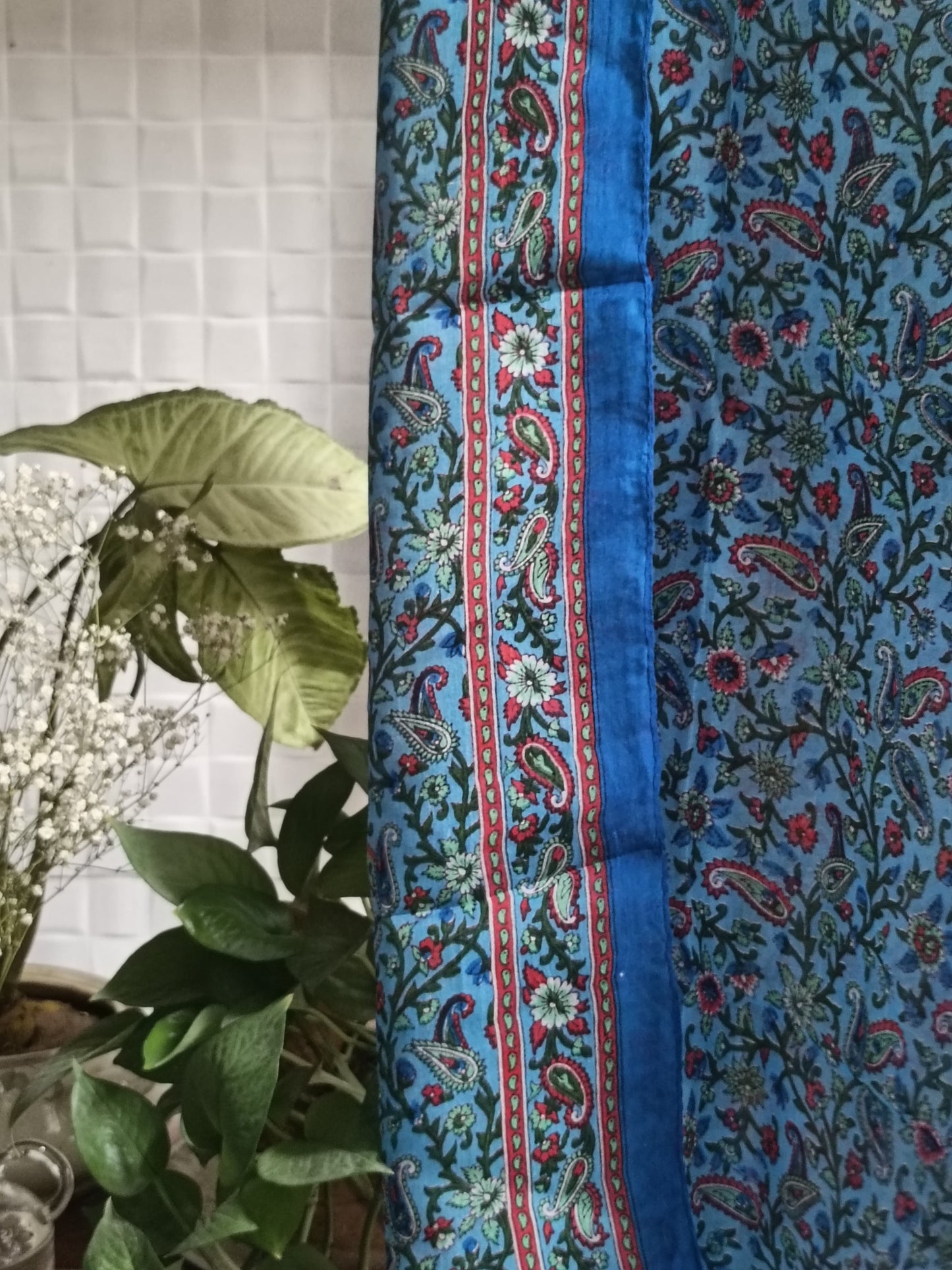 Silk blend scarf