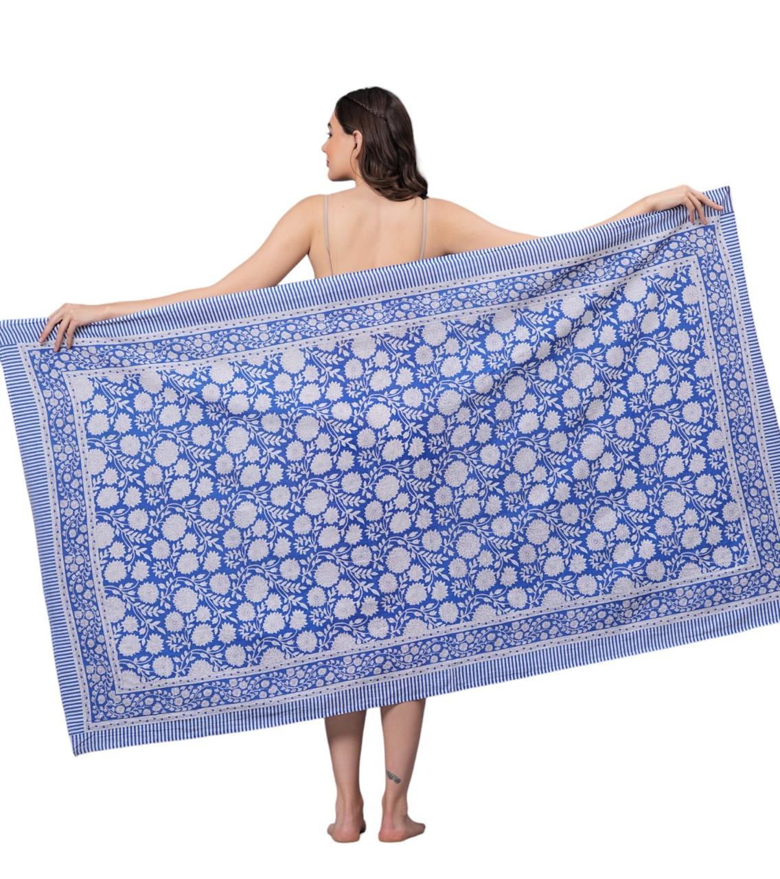 Handblock Cotton Scarf – Ethnic Print, Lightweight, Natural Dye, Soft & Breathable