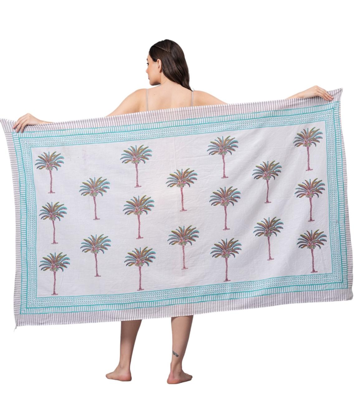 Handblock Cotton Scarf – Ethnic Print, Lightweight, Natural Dye, Soft & Breathable