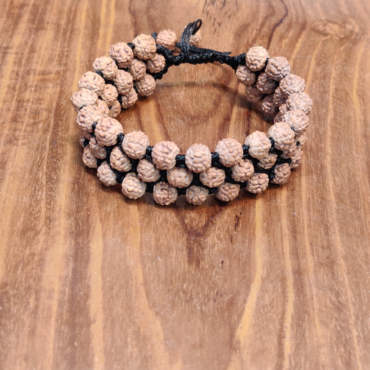 5-Faced Rudraksha Bracelet: Sacred Macramé Brilliance