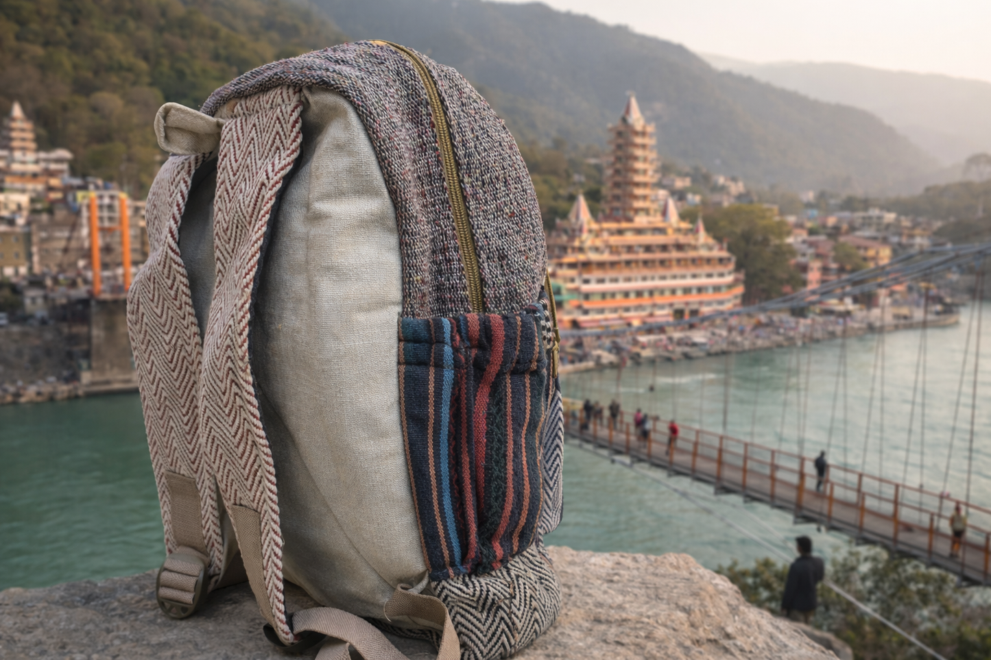 The Buddha Zen Backpack: Handcrafted Himalayan Hemp & Gheri Loom